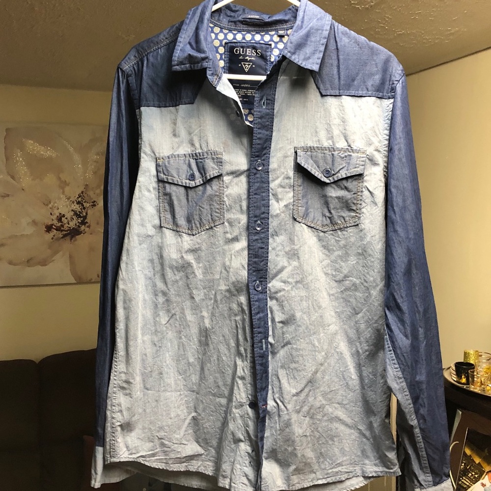 Guess 2 Tone Button Down